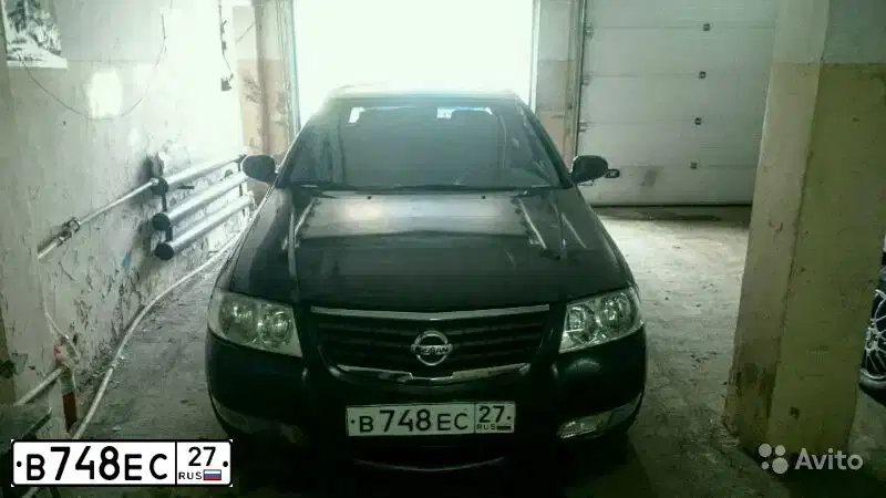 Фото автомобиля NISSAN ALMERA, 2007 — госномер В748ЕС27. Цвет: ЧЕРНЫЙ