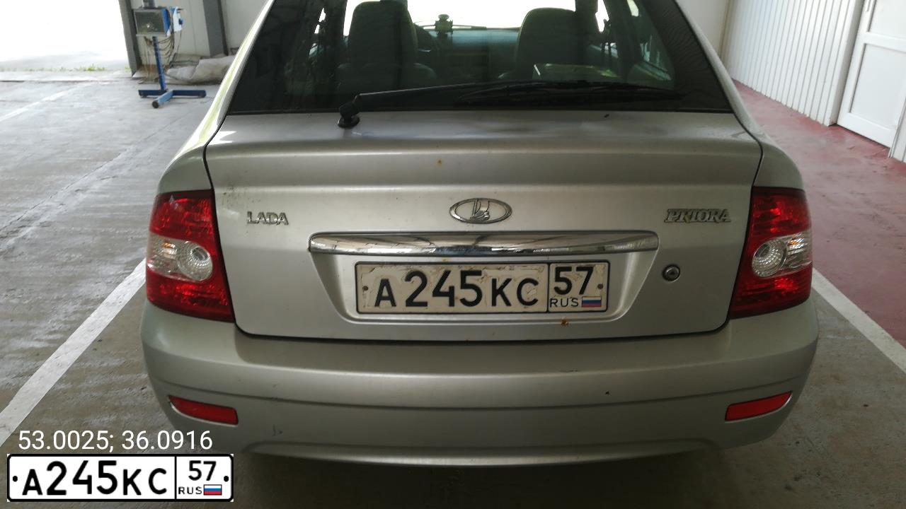 Фото автомобиля LADA 2172 PRIORA, 2011 — госномер А245КС57. Цвет: СВЕТЛО-СЕРЕБРИСТЫЙ МЕТАЛЛ