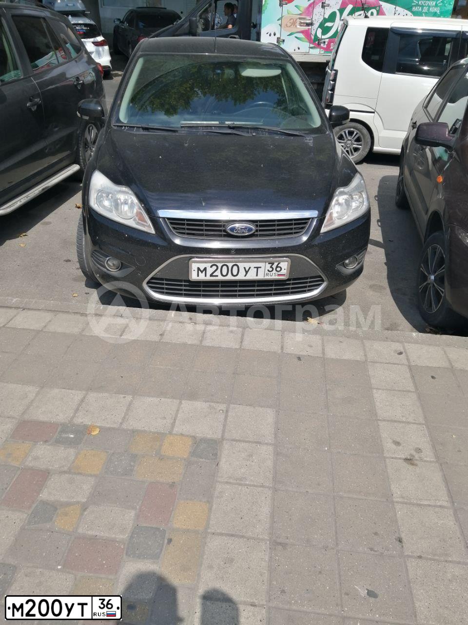 Фото автомобиля FORD FOCUS, 2008 — госномер М200УТ36. Цвет: ЧЕРНЫЙ