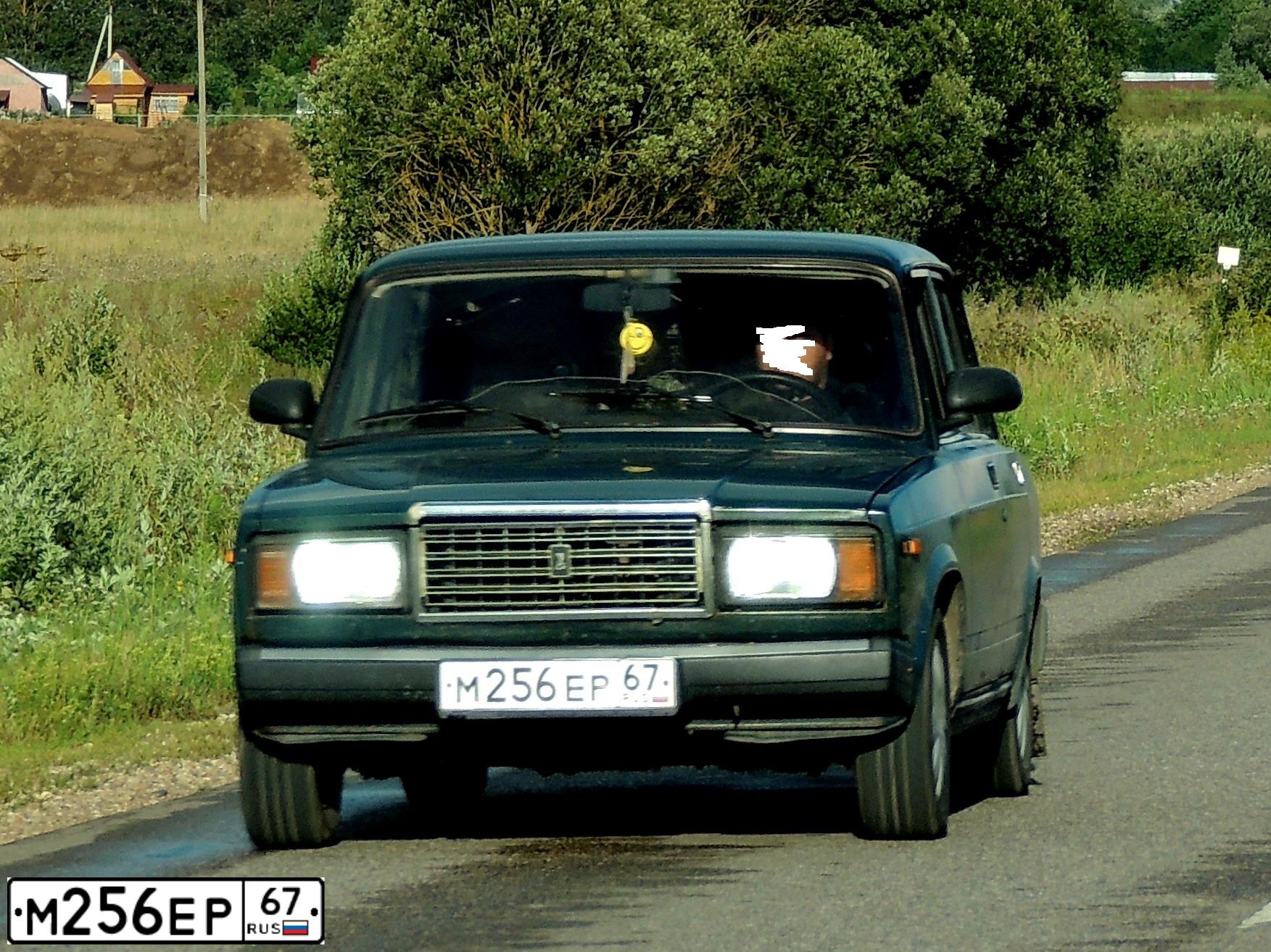 Фото автомобиля LADA 2107 LADA, 2007 — госномер А476СЕ67. Цвет: Темно-зеленый