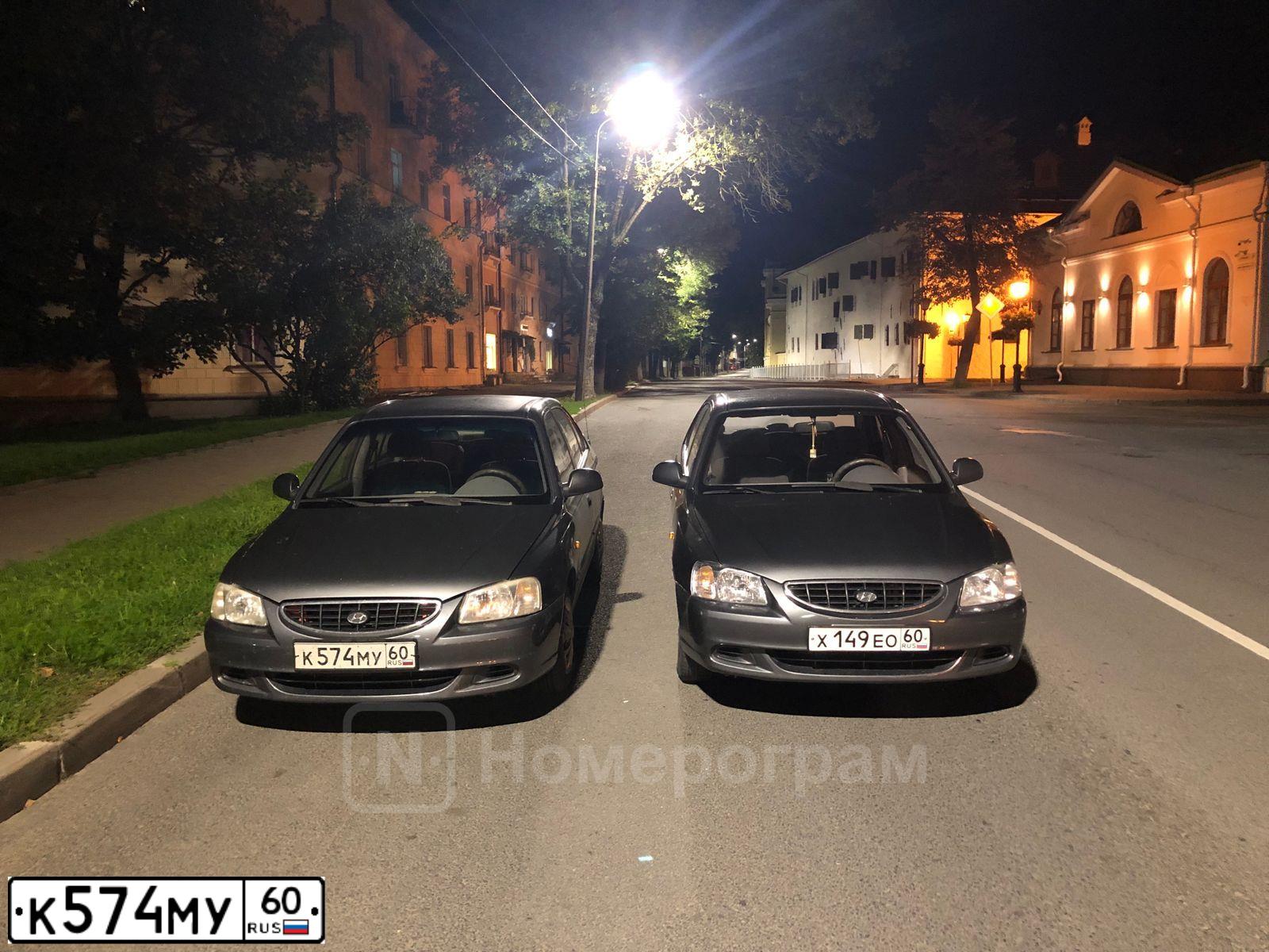 Фото автомобиля TAGAZ ACCENT, 2004 — госномер К574МУ60. Цвет: Серый
