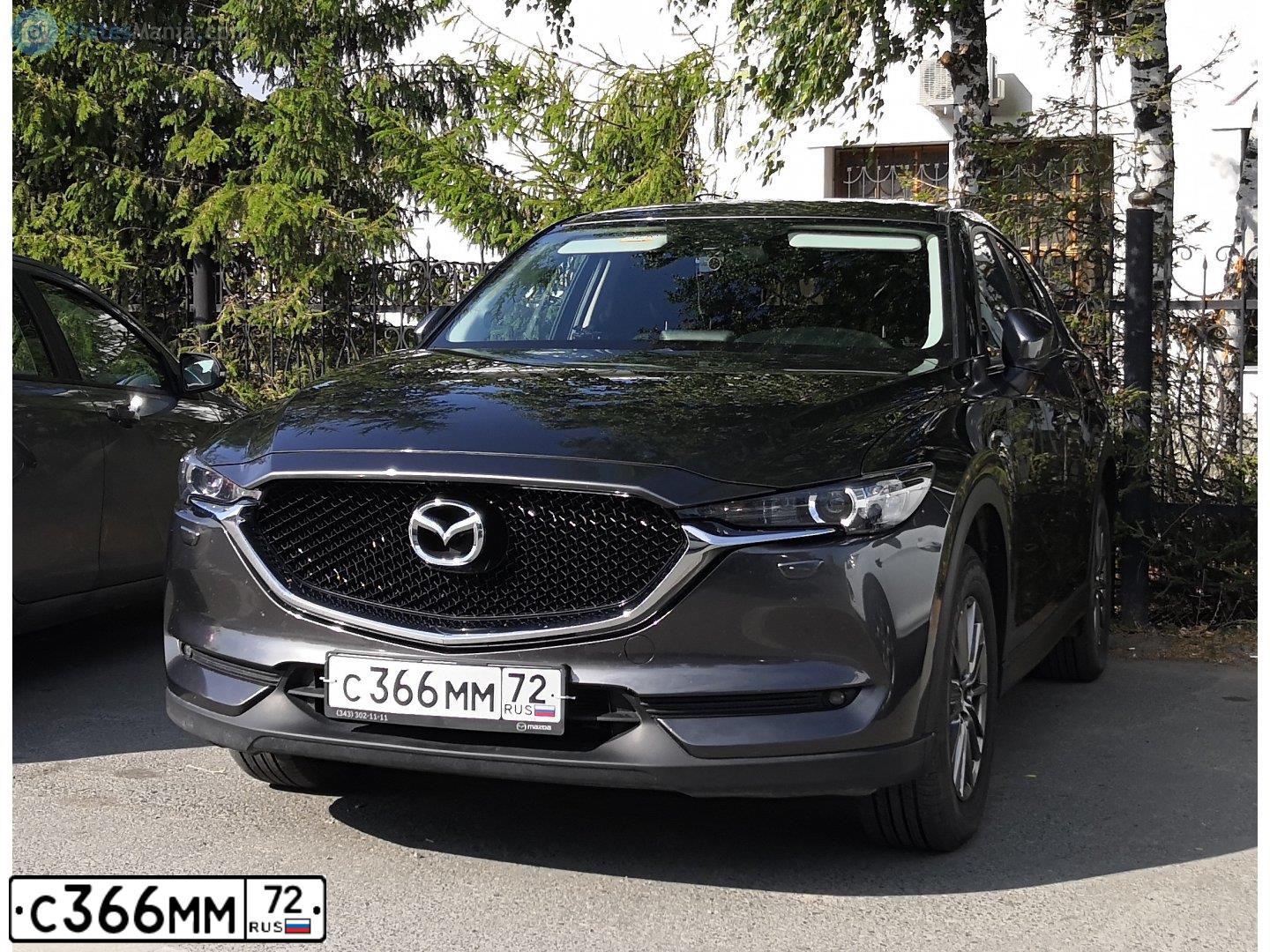 Фото автомобиля MAZDA CX-5, 2018 — госномер С366ММ72. Цвет: ТЕМНО-СЕРЫЙ