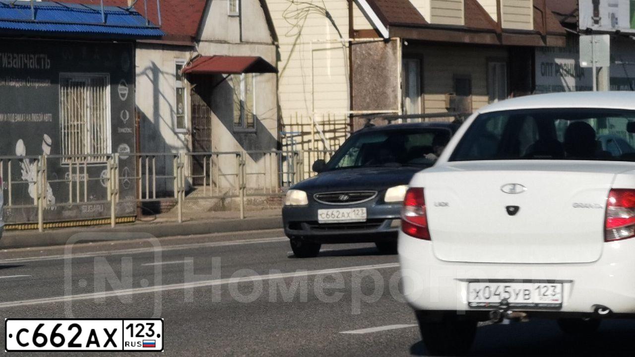 Фото автомобиля TAGAZ ACCENT, 2008 — госномер С662АХ123. Цвет: СИНИЙ