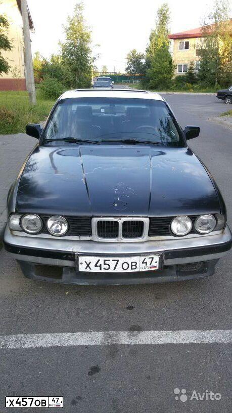 Фото автомобиля BMW SERIE 5, 1989 — госномер М391СТ10. Цвет: ЧЕРНЫЙ МАТОВЫЙ