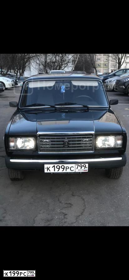 Фото автомобиля LADA 2107 LADA, 2011 — госномер К199РС799. Цвет: Сине-Черный