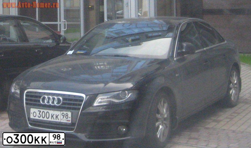 Фото автомобиля AUDI A4, 2008 — госномер Н009ЕА178. Цвет: ЧЕРНЫЙ
