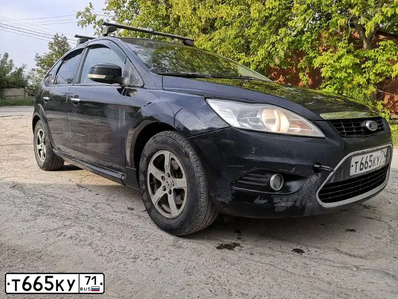 Фото автомобиля FORD FOCUS, 2008 — госномер Т665КУ71. Цвет: ЧЕРНЫЙ