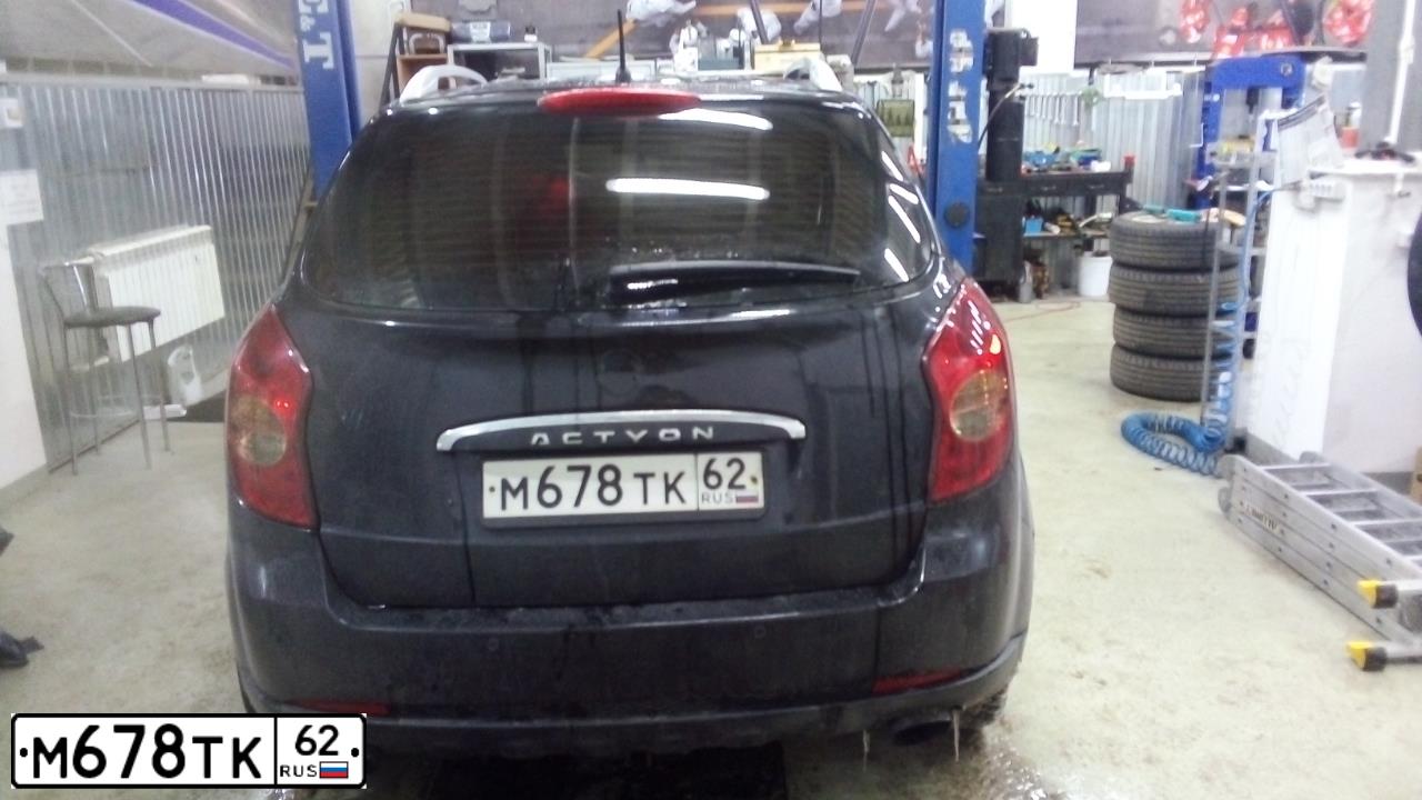 Фото автомобиля SSANGYONG ACTYON, 2012 — госномер М678ТК62. Цвет: ЧЕРНЫЙ