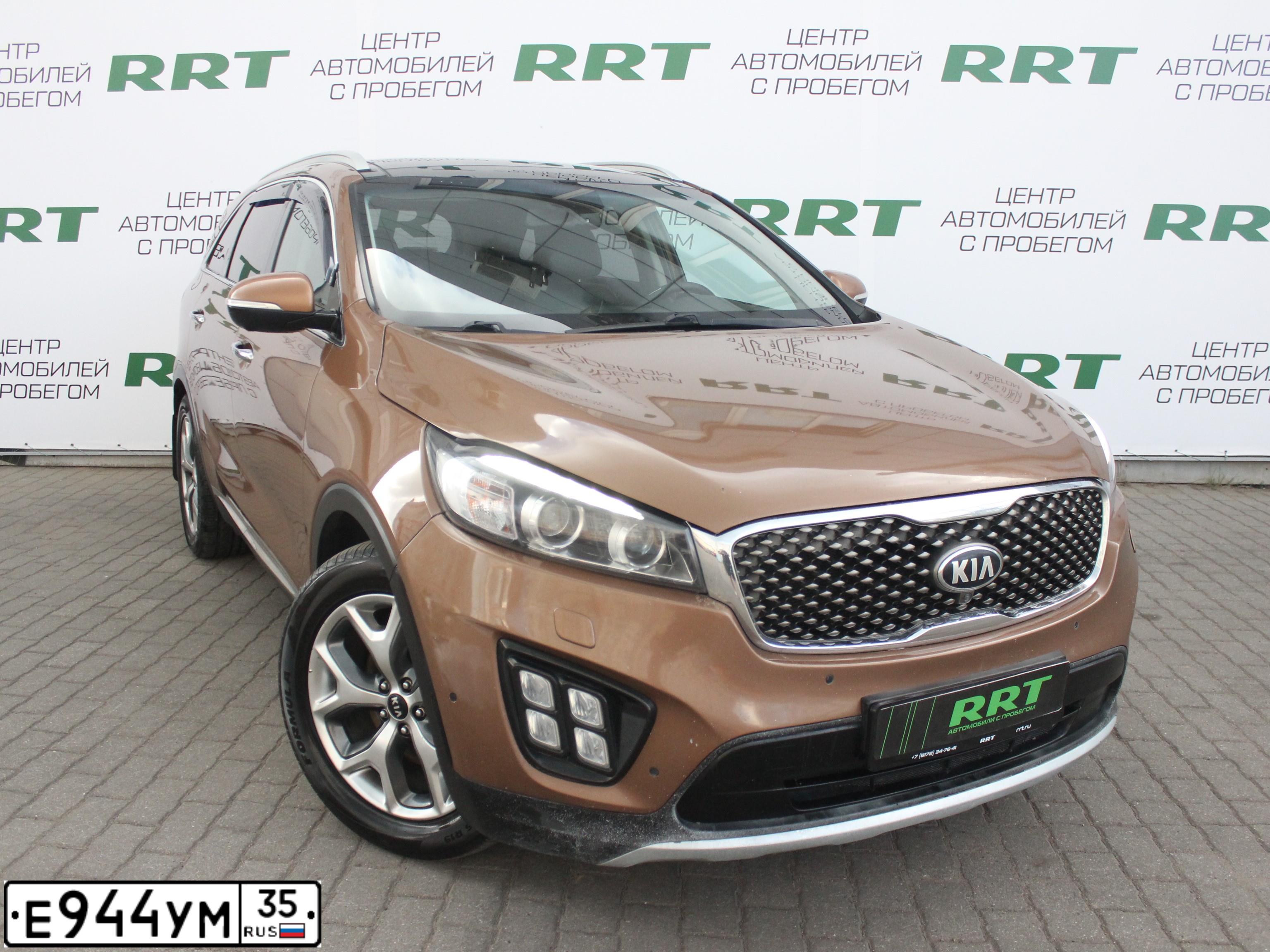 Фото автомобиля KIA SORENTO, 2017 — госномер О374СВ29. Цвет: Коричневый