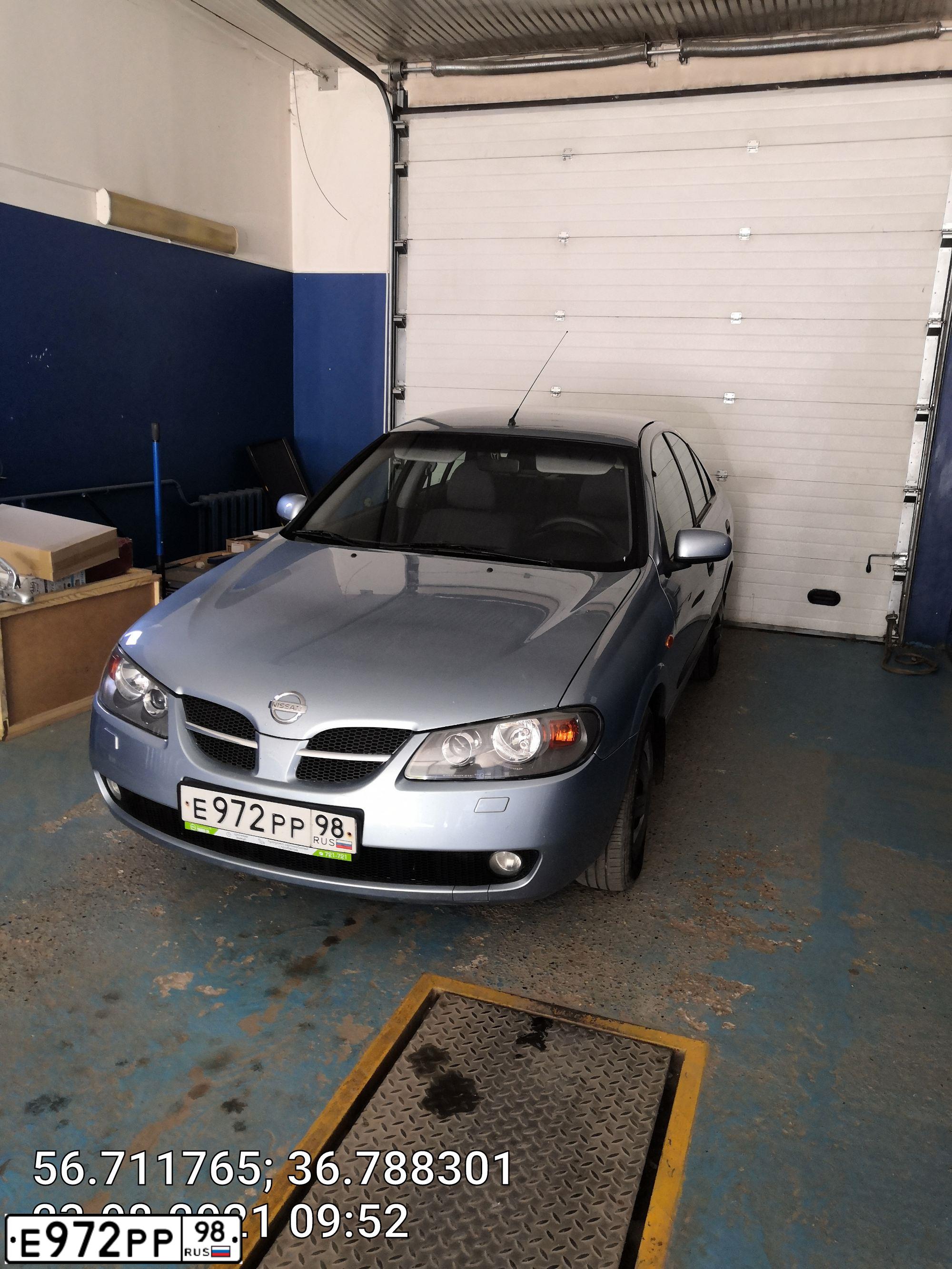 Фото автомобиля NISSAN ALMERA, 2005 — госномер М375ТА69. Цвет: голубой