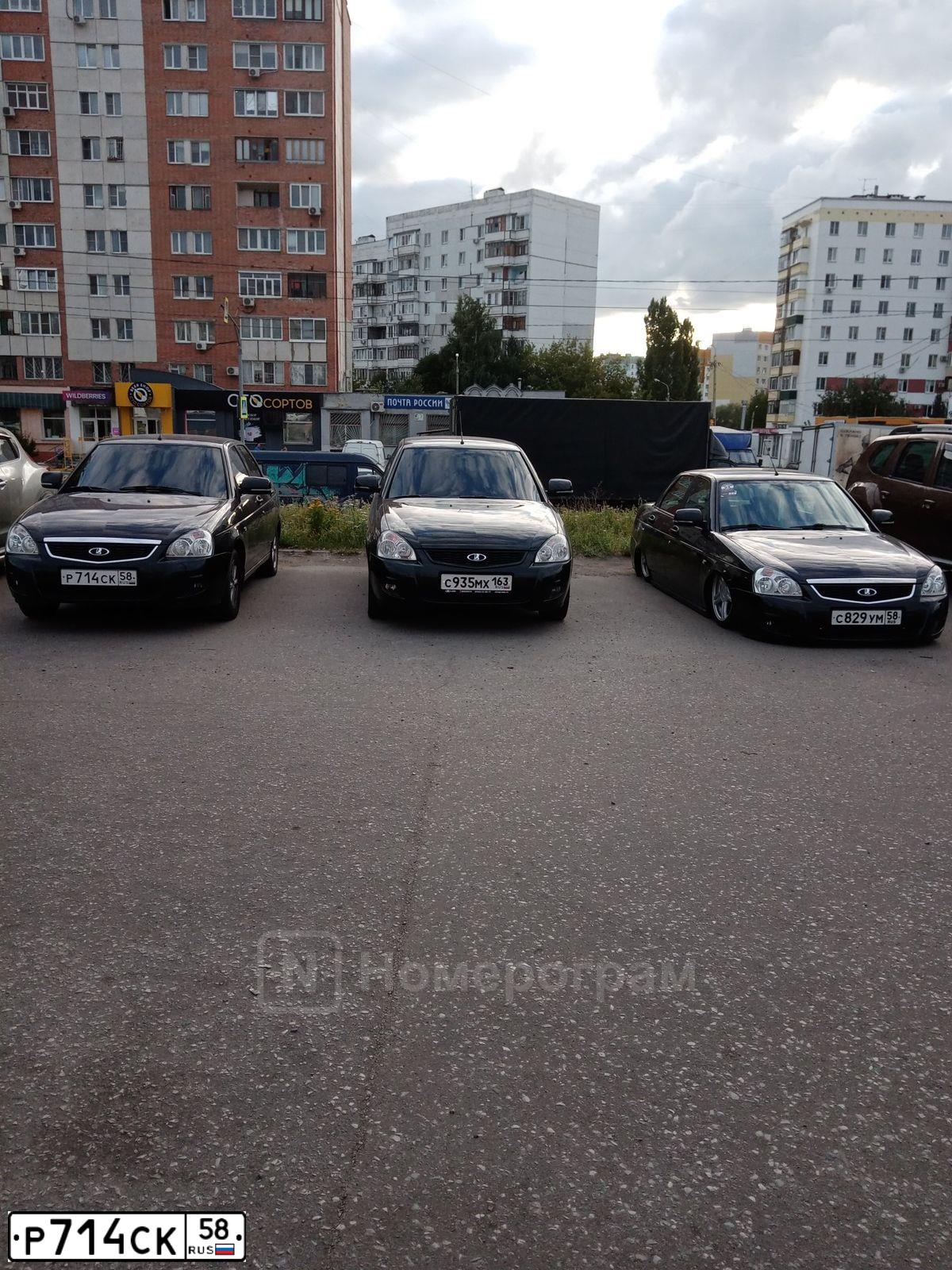 Фото автомобиля LADA 2170 PRIORA, 2014 — госномер Р714СК58. Цвет: СИНЕ-ЧЕРНЫЙ