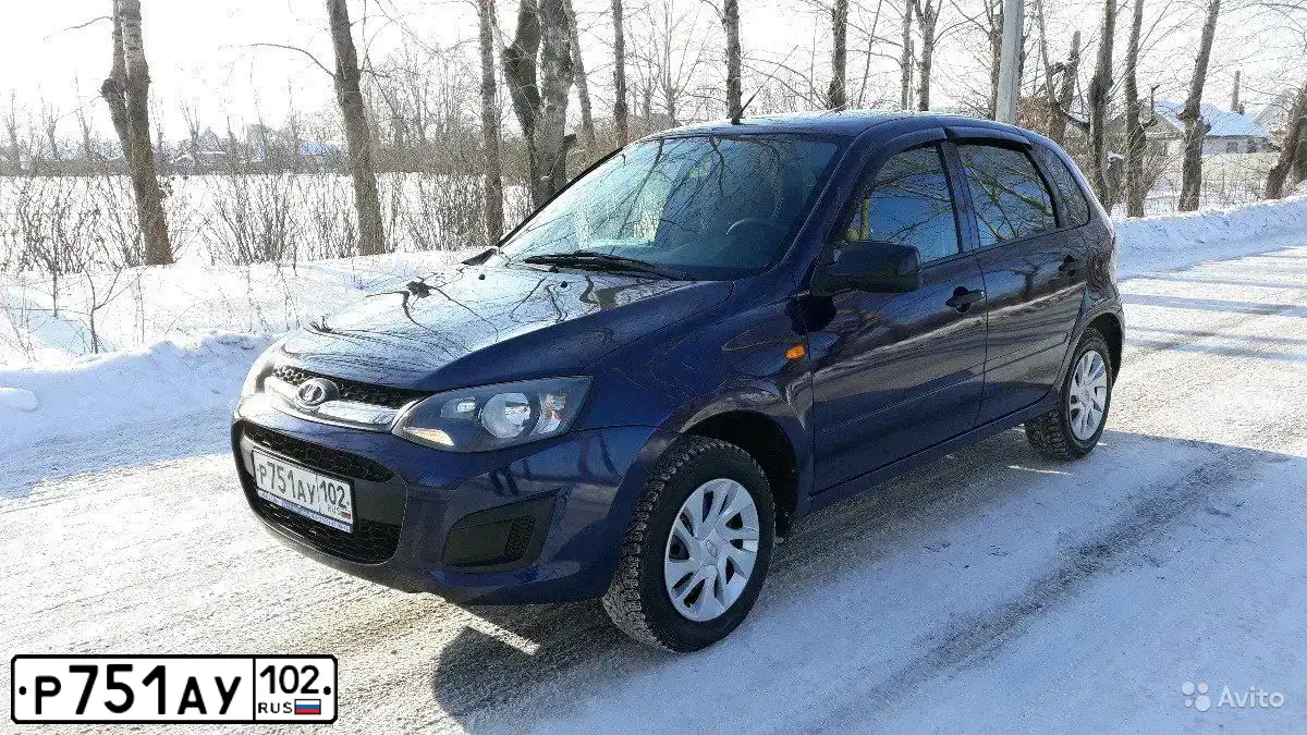 Фото автомобиля LADA 2192 KALINA, 2013 — госномер Р751АУ102. Цвет: синий