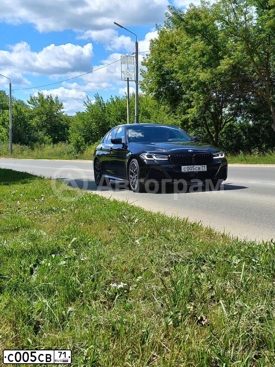Фото автомобиля BMW 530D XDRIVE, 2020 — госномер С005СВ71. Цвет: ЧЕРНЫЙ