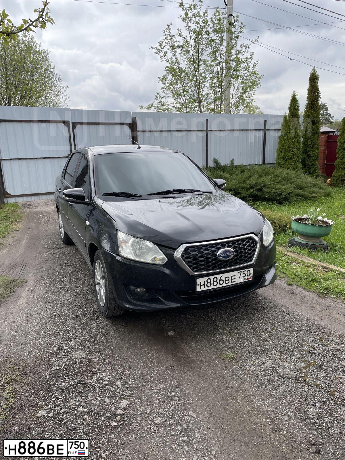Фото автомобиля DATSUN ON-DO, 2014 — госномер Н886ВЕ750. Цвет: ЧЕРНЫЙ