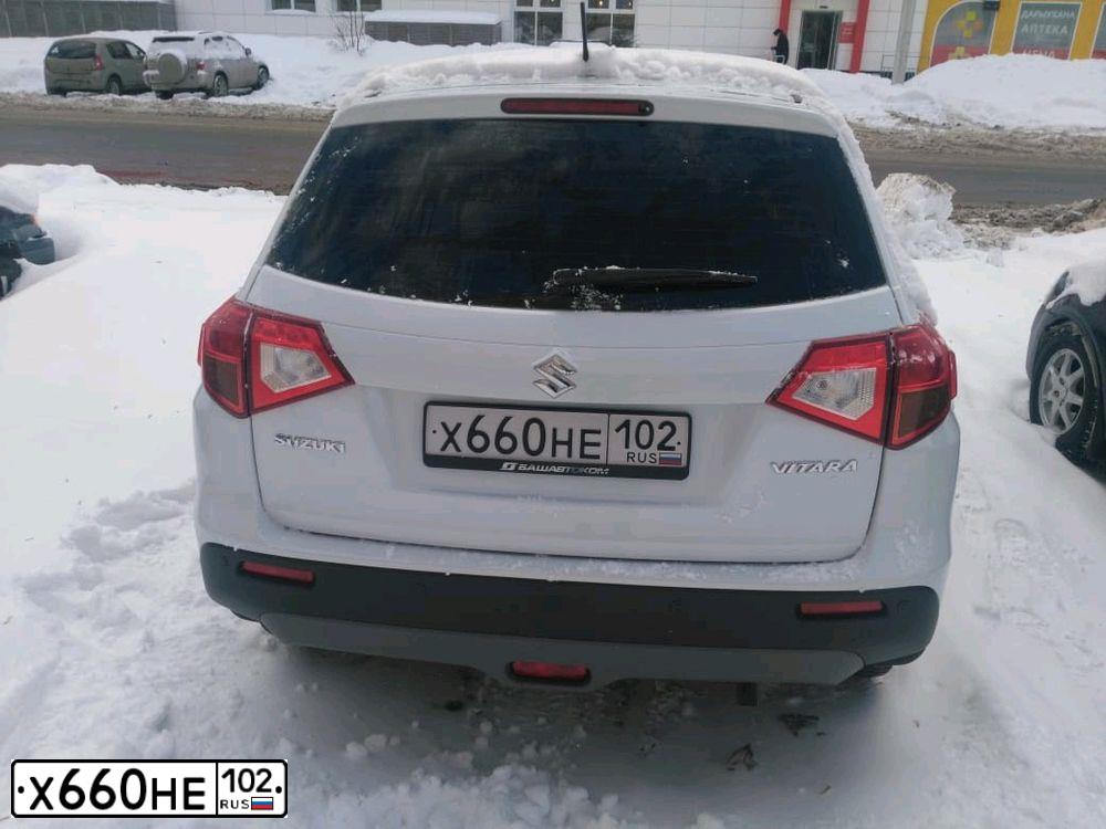 Фото автомобиля SUZUKI /GRAND/ VITARA, 2018 — госномер С333УО152. Цвет: Белый