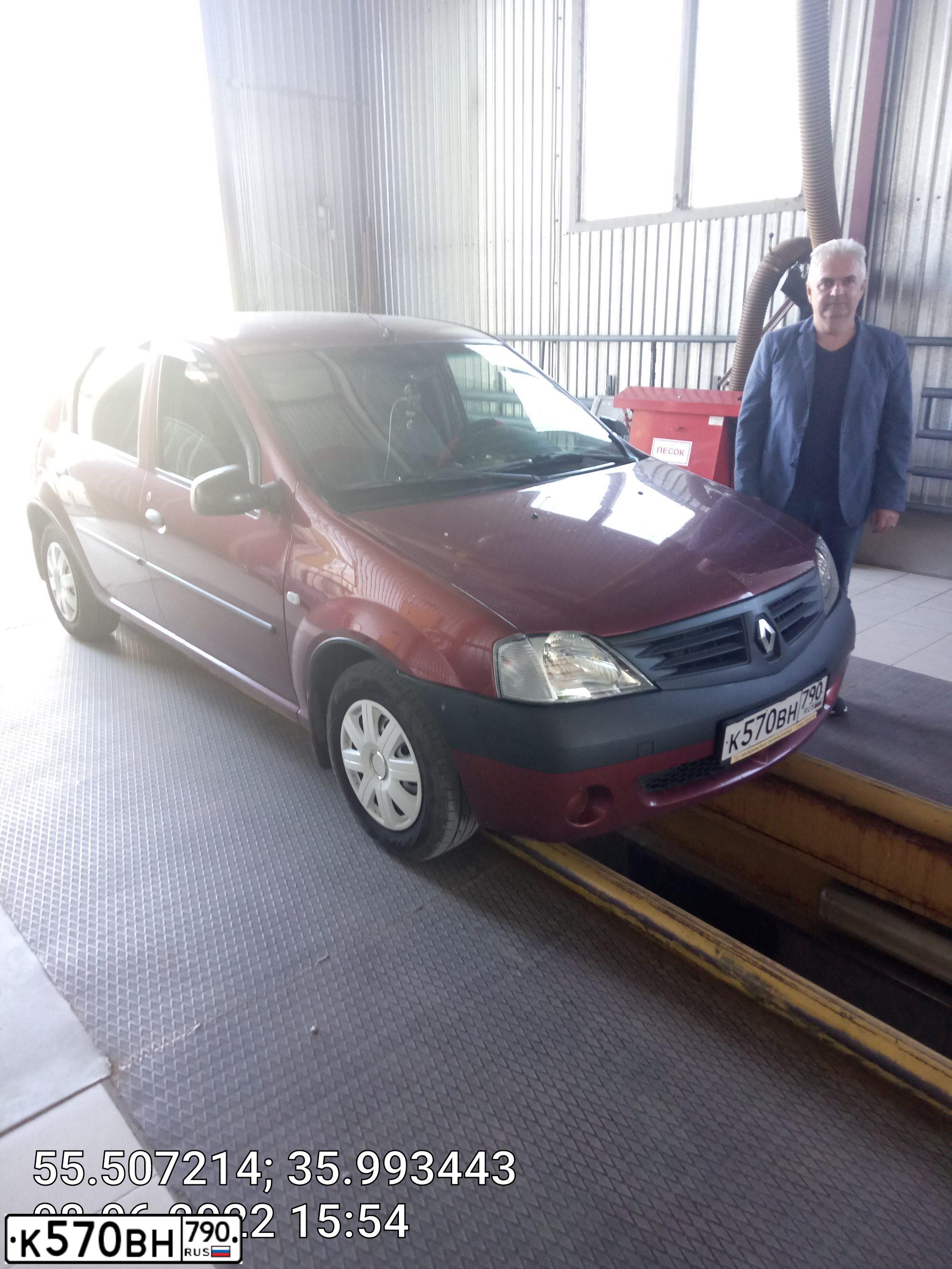 Фото автомобиля RENAULT T LOGAN, 2009 — госномер К570ВН790. Цвет: Красный