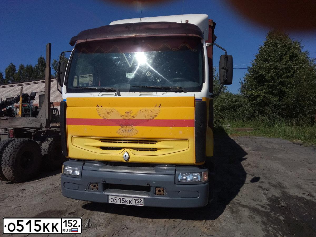 Фото автомобиля RENAULT PREMIUM, 1998 — госномер О479СА33. Цвет: БЕЛЫЙ