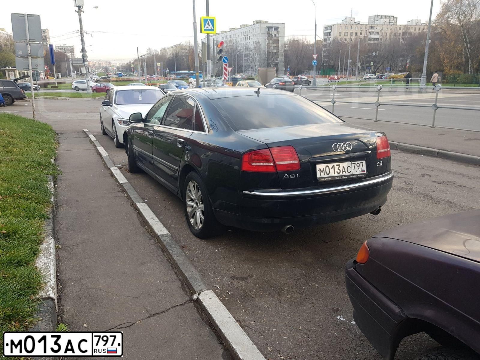 Фото автомобиля AUDI A8, 2008 — госномер А336ММ90. Цвет: ЧЕРНЫЙ