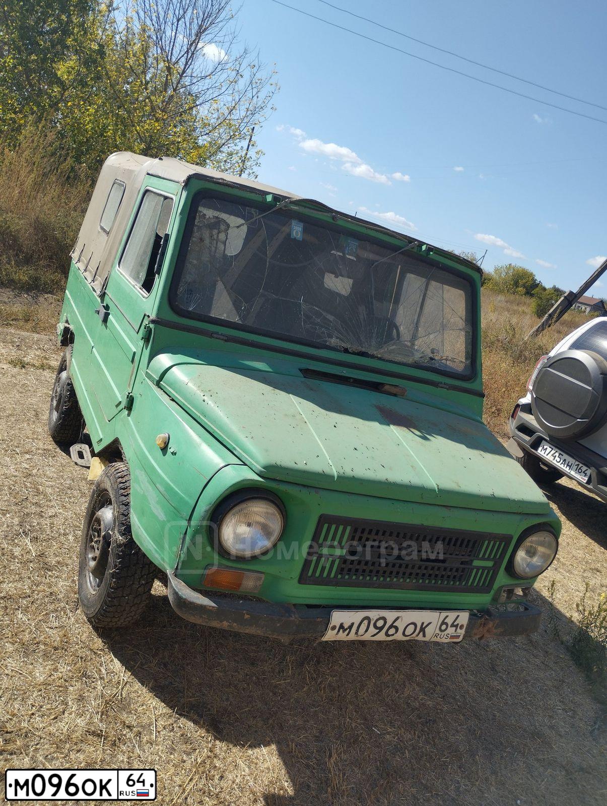 Фото автомобиля LUAZ 969, 1990 — госномер М096ОК64. Цвет: ЯРКО ЗЕЛЕНЫЙ