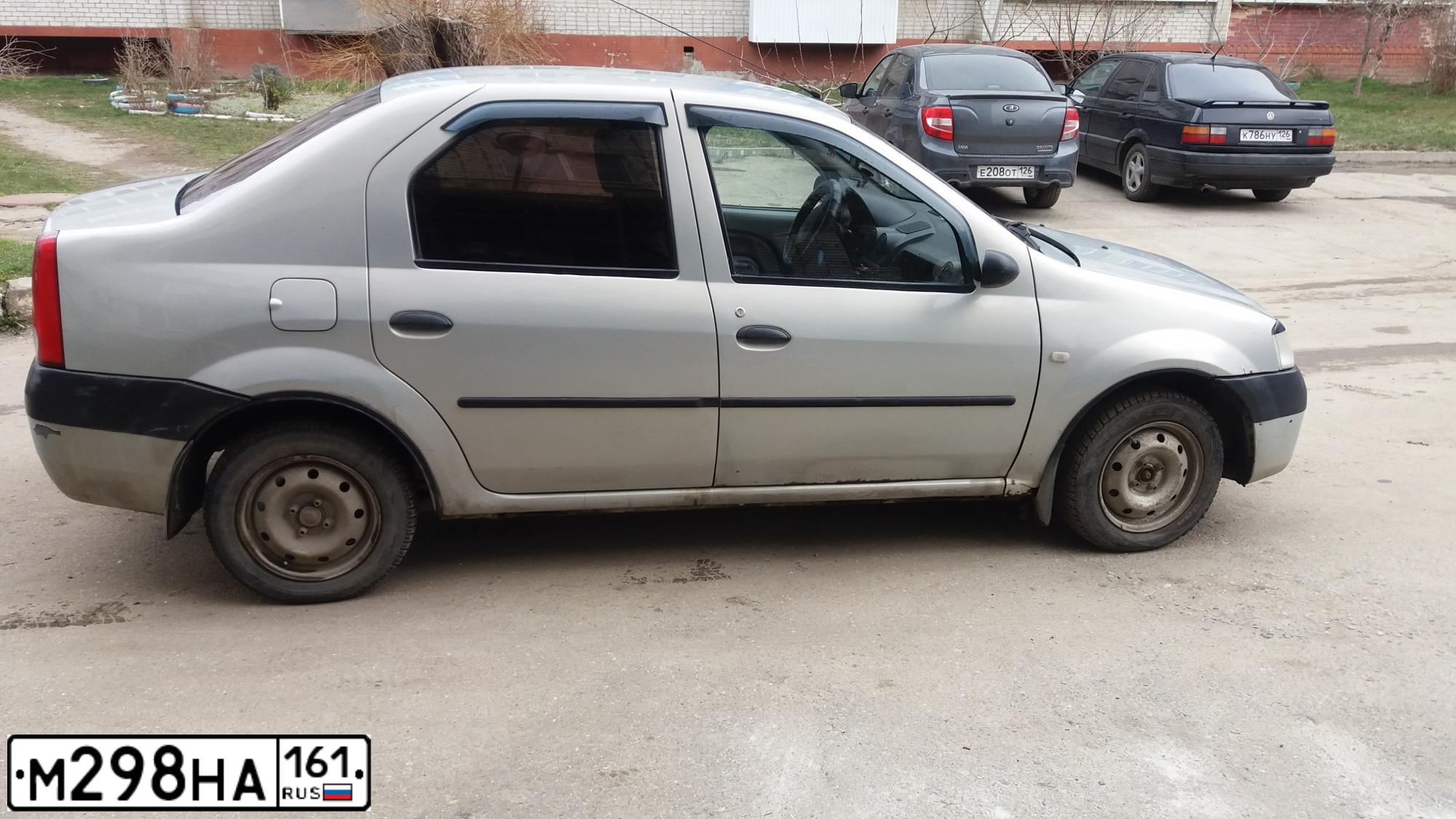 Фото автомобиля RENAULT LOGAN, 2007 — госномер М181ТМ126. Цвет: СЕРЫЙ
