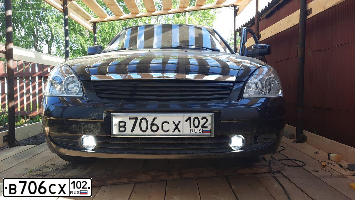 Фото автомобиля LADA 2170 PRIORA, 2010 — госномер М643ОС702. Цвет: Сине-Черный