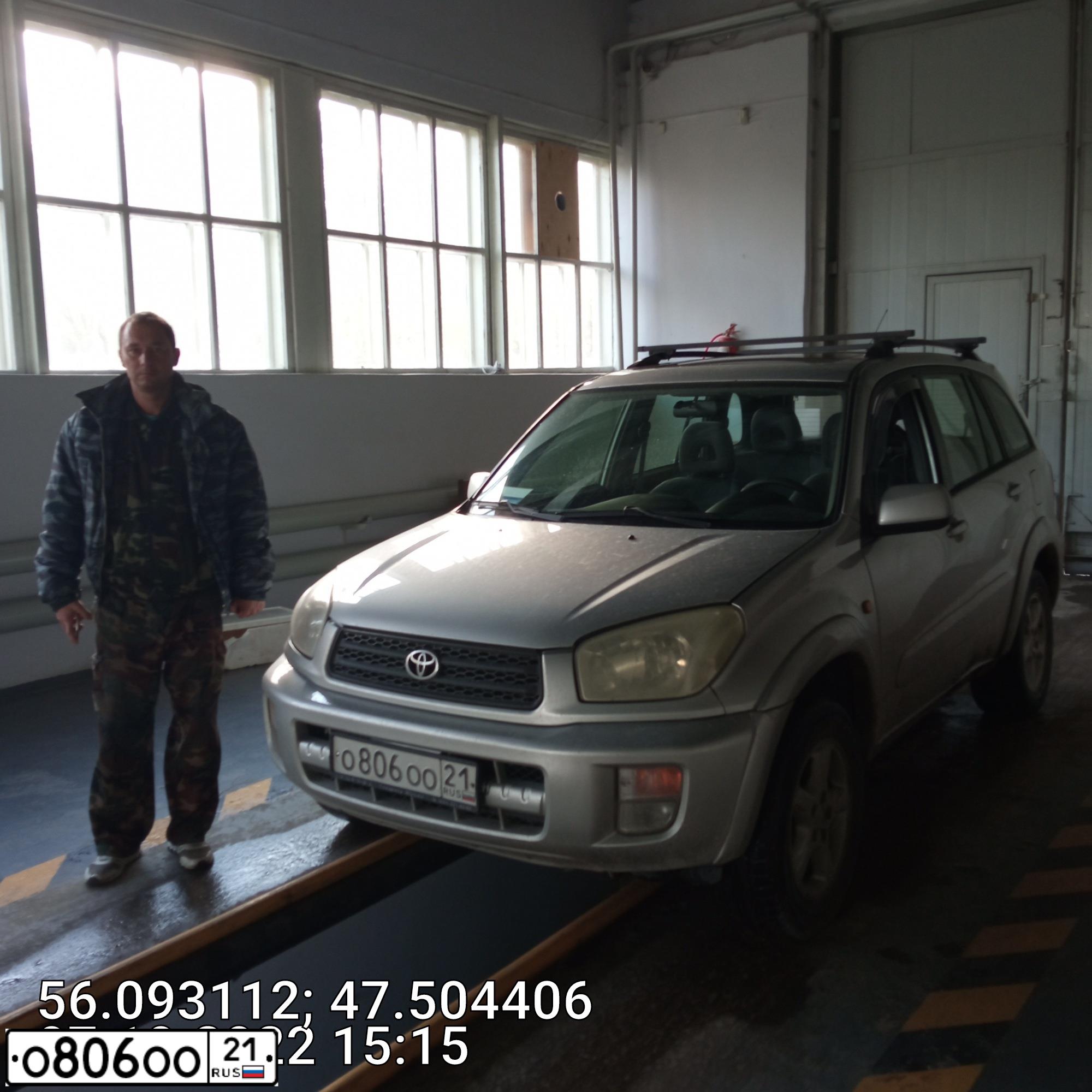 Фото автомобиля TOYOTA RAV4, 2001 — госномер О806ОО21. Цвет: БЕЛЫЙ СЕРЕБРИСТЫЙ