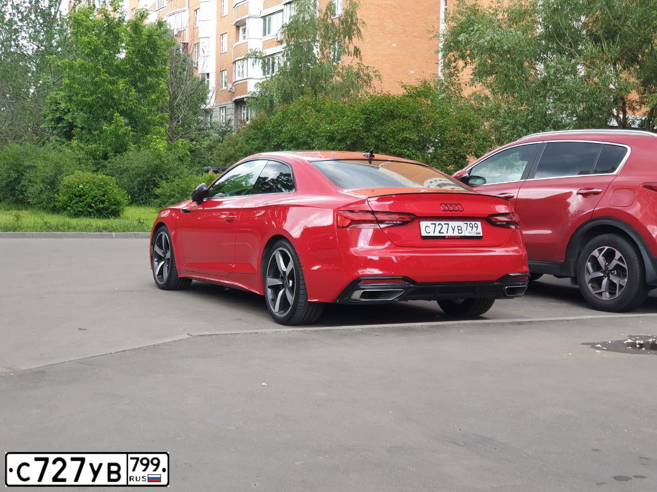 Фото автомобиля AUDI A5, 2021 — госномер С727УВ799