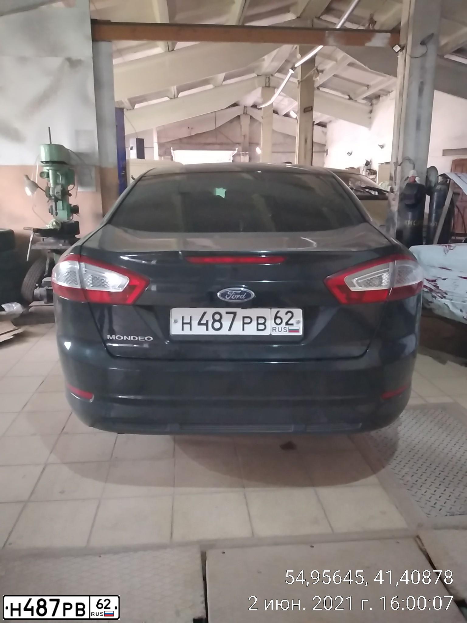 Фото автомобиля FORD MONDEO, 2011 — госномер Н487РВ62. Цвет: ЧЕРНЫЙ