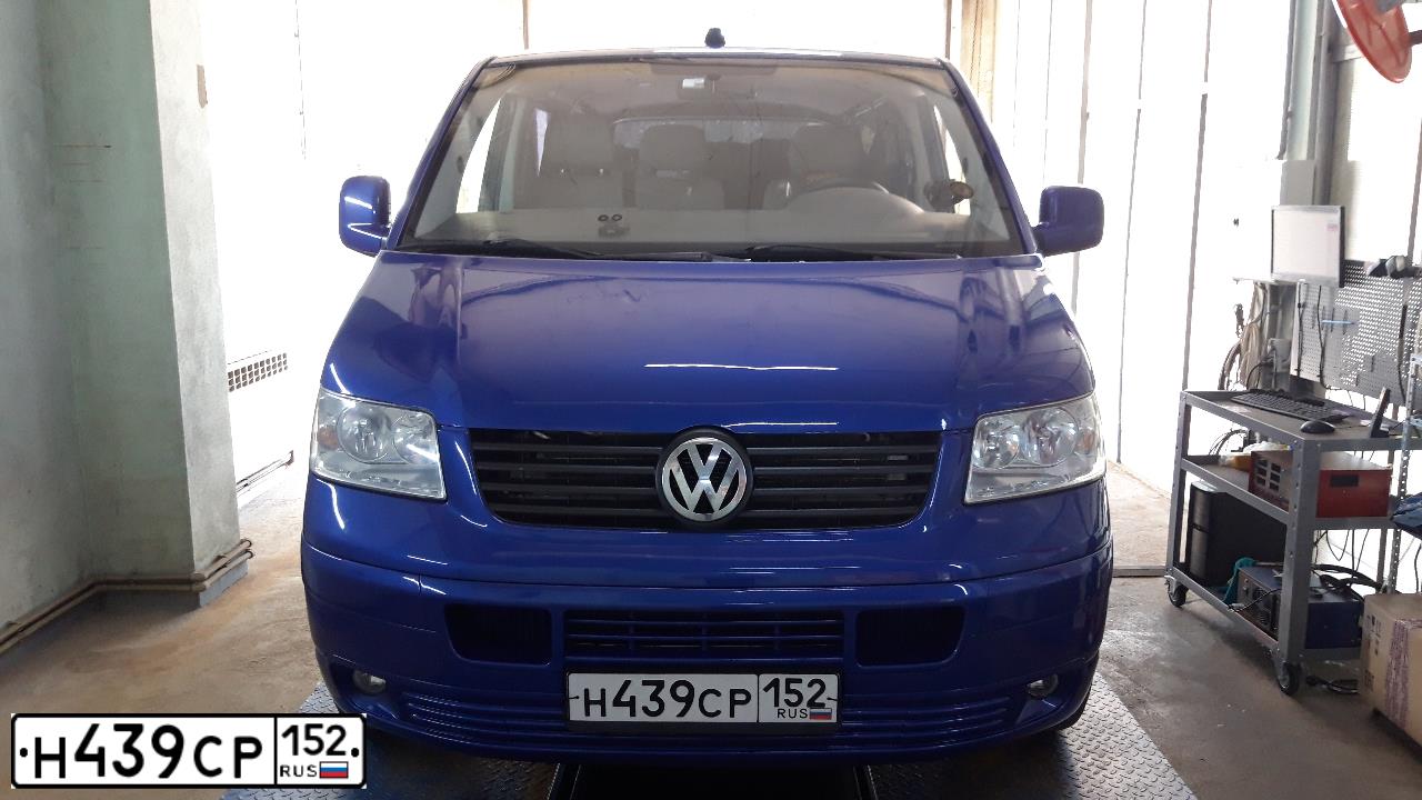 Фото автомобиля VOLKSWAGEN TRANSPORTER, 2007 — госномер Н989НО198. Цвет: синий