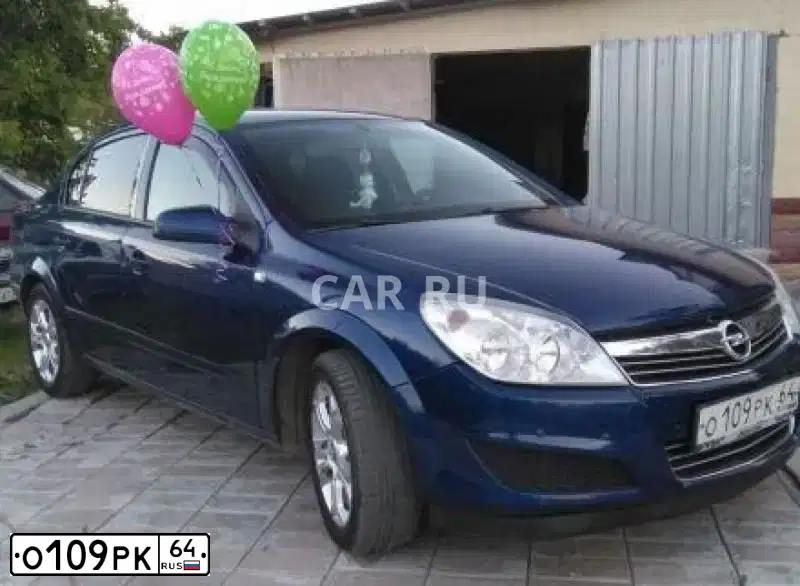 Фото автомобиля OPEL ASTRA, 2008 — госномер В184ХО164. Цвет: синий