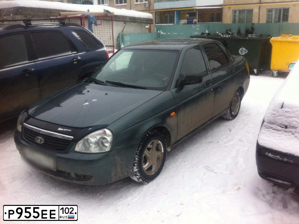 Фото автомобиля LADA 2170 PRIORA, 2008 — госномер Р955ЕЕ102. Цвет: СЕРО-СИНЕ-ЗЕЛЕНЫЙ