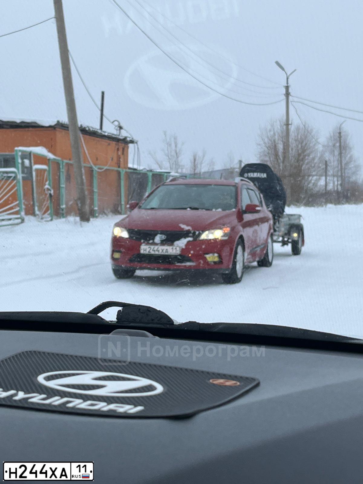 Фото автомобиля KIA CEE'D, 2010 — госномер Н244ХА11. Цвет: КРАСНЫЙ