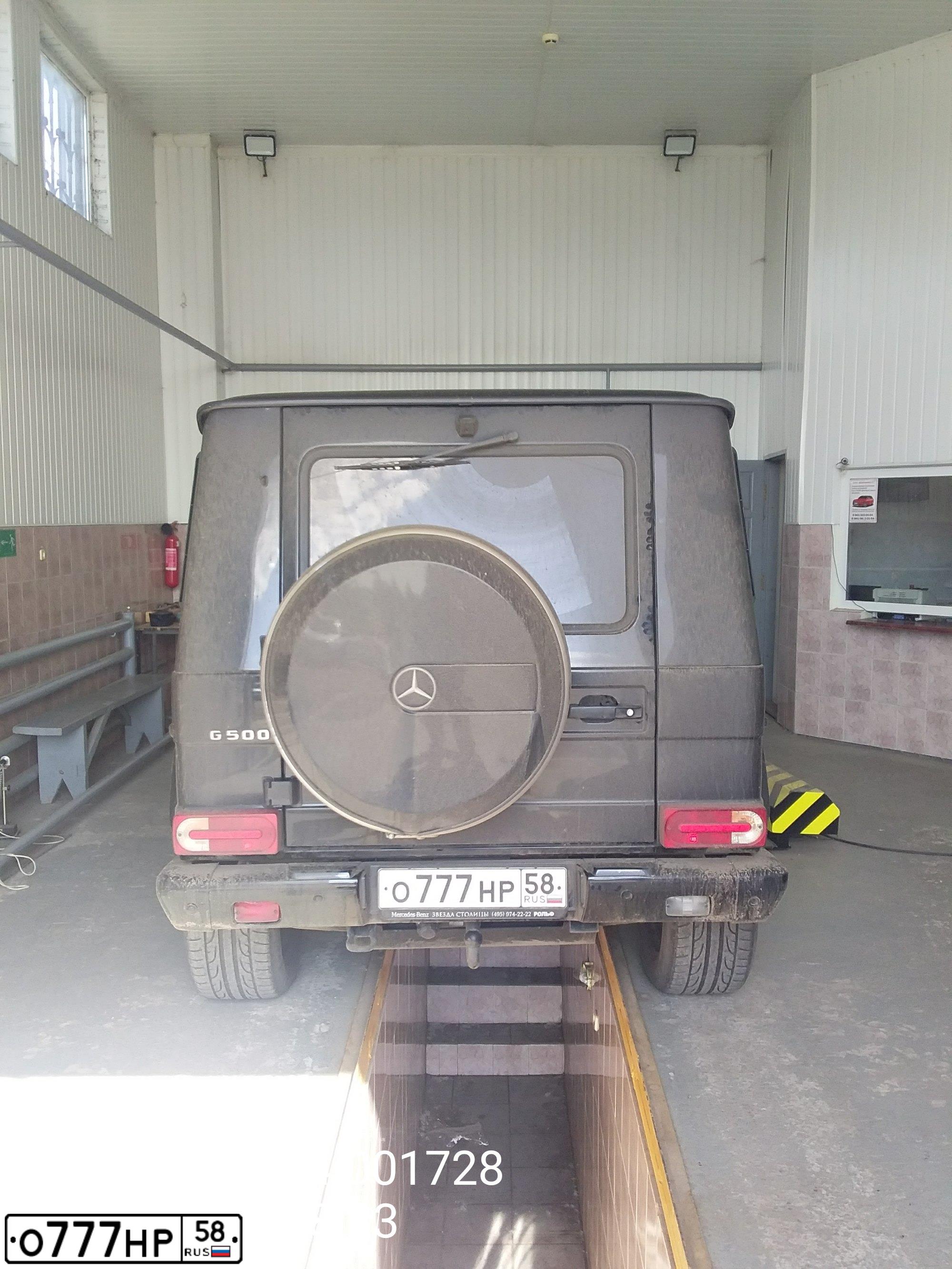 Фото автомобиля MERCEDES G-KLASSE, 2013 — госномер О777НО58. Цвет: ЧЕРНЫЙ