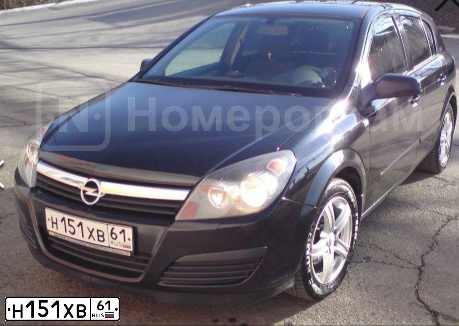Фото автомобиля OPEL ASTRA, 2006 — госномер Н151ХВ61. Цвет: ЧЕРНЫЙ