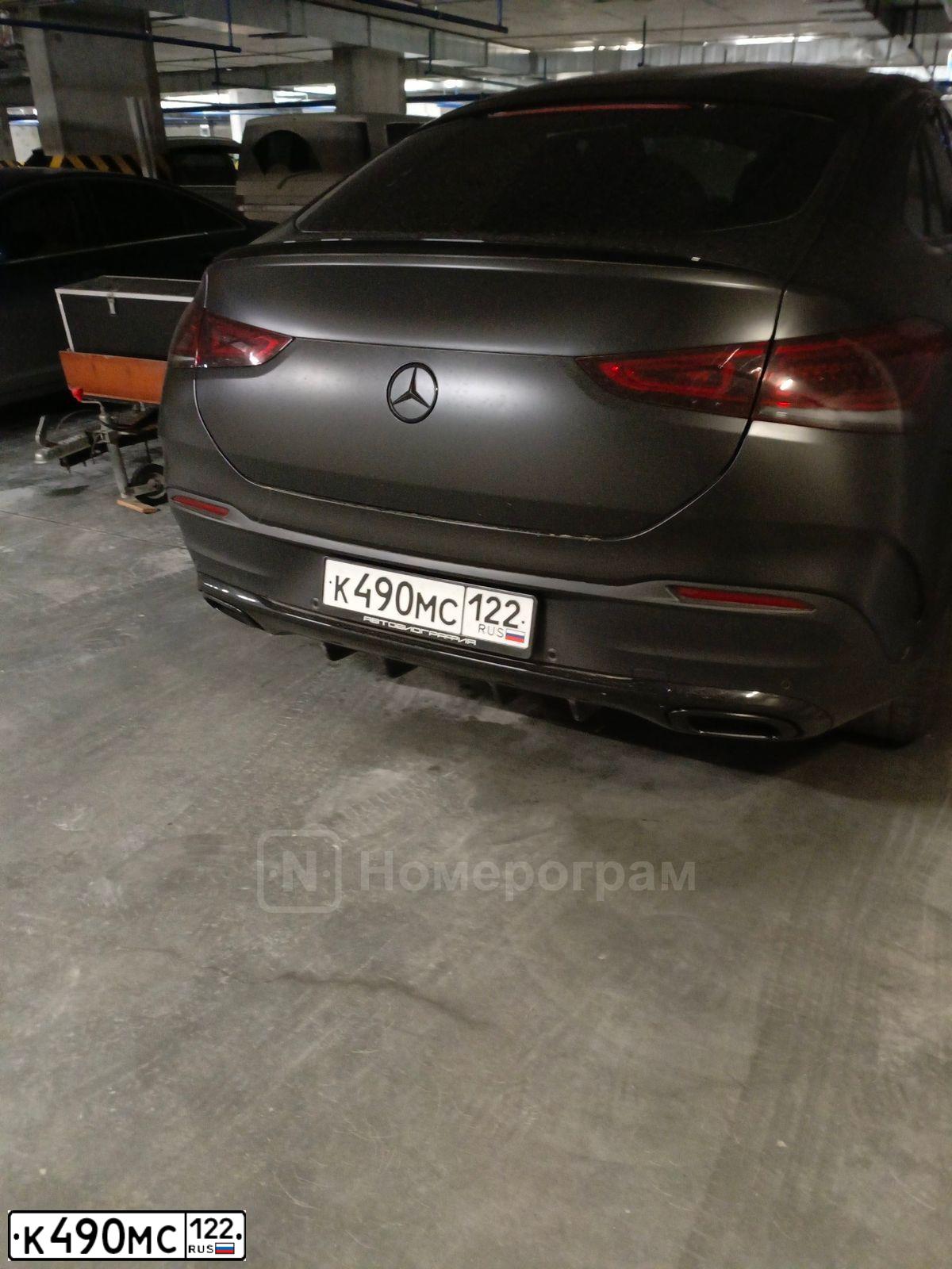 Фото автомобиля MERCEDES BENZ  GLE-CLASS GLЕ 350 D 4МАТIС, 2021 — госномер К490МС122. Цвет: ЧЕРНЫЙ