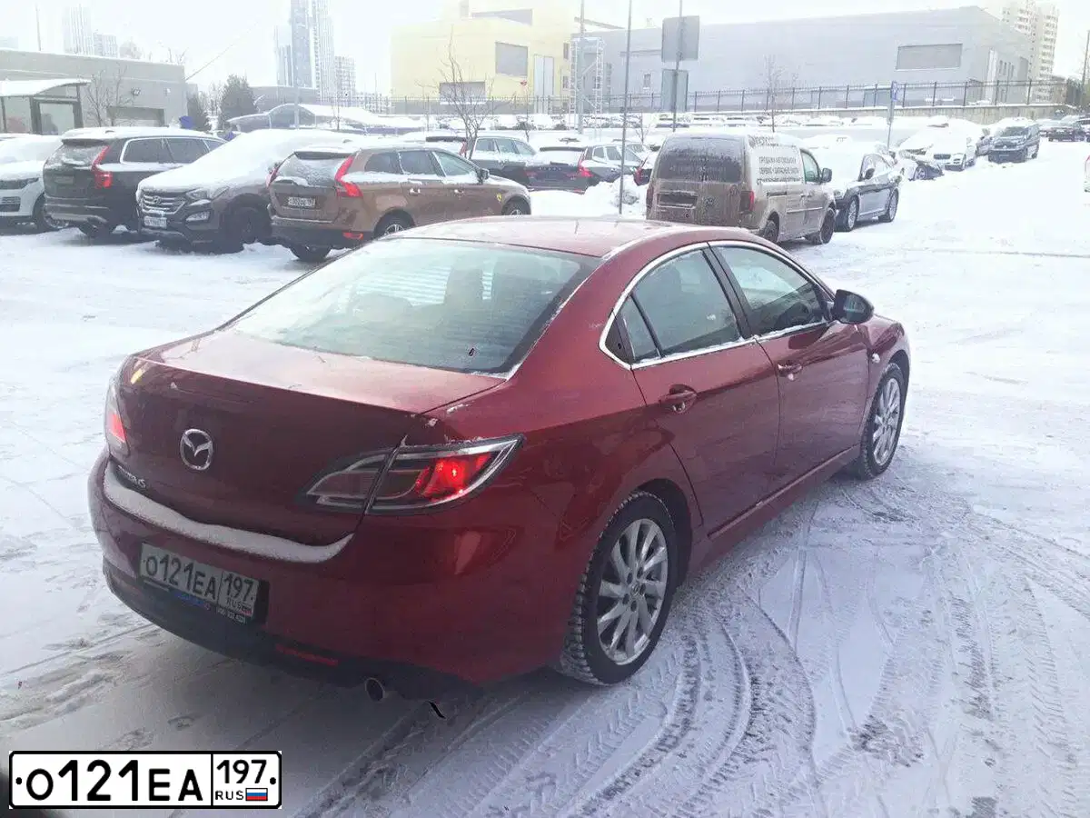 Фото автомобиля MAZDA 6, 2010 — госномер В454УК116. Цвет: Красный