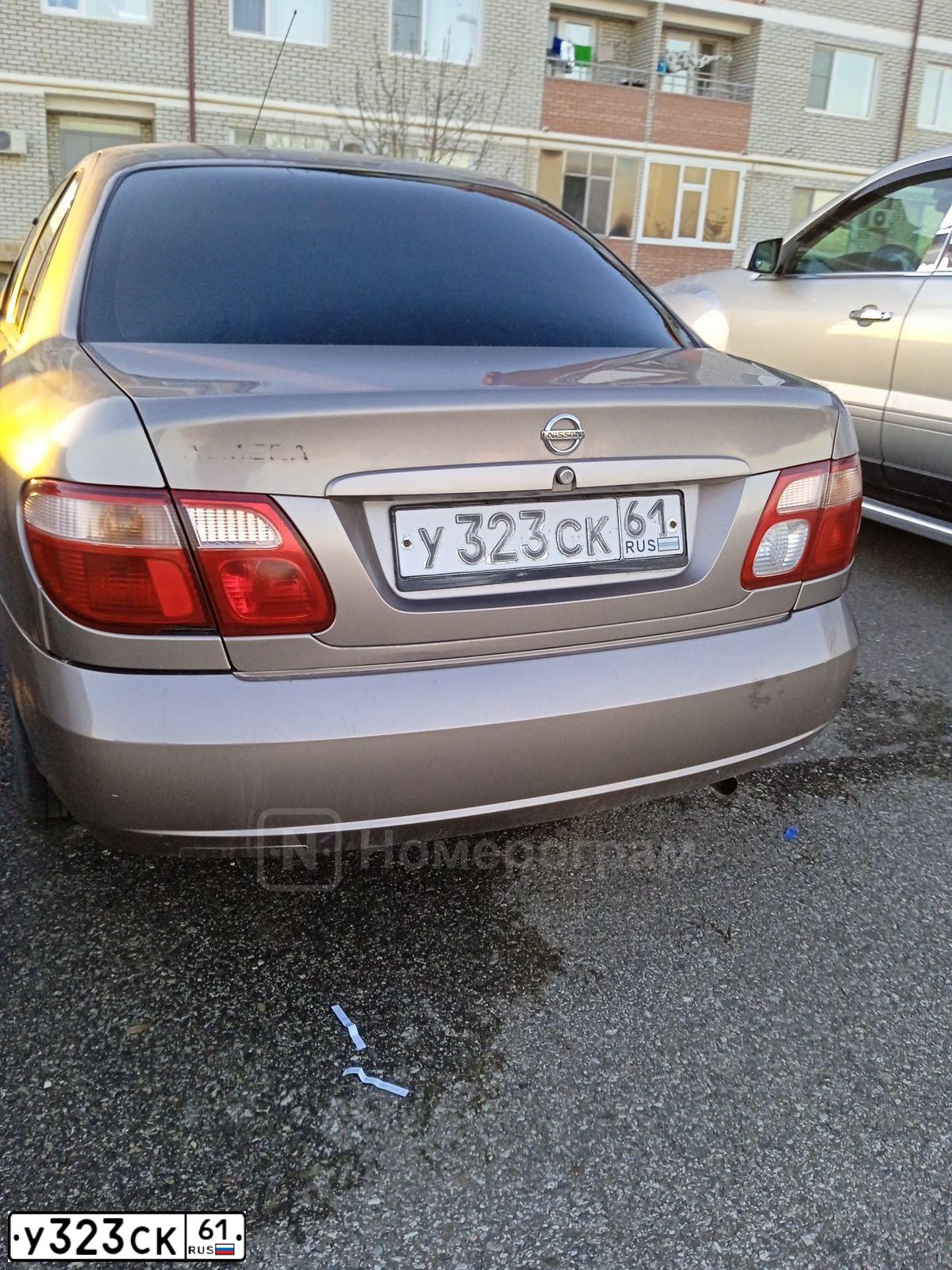 Фото автомобиля NISSAN ALMERA, 2005 — госномер У323СК61. Цвет: БЕЖЕВЫЙ