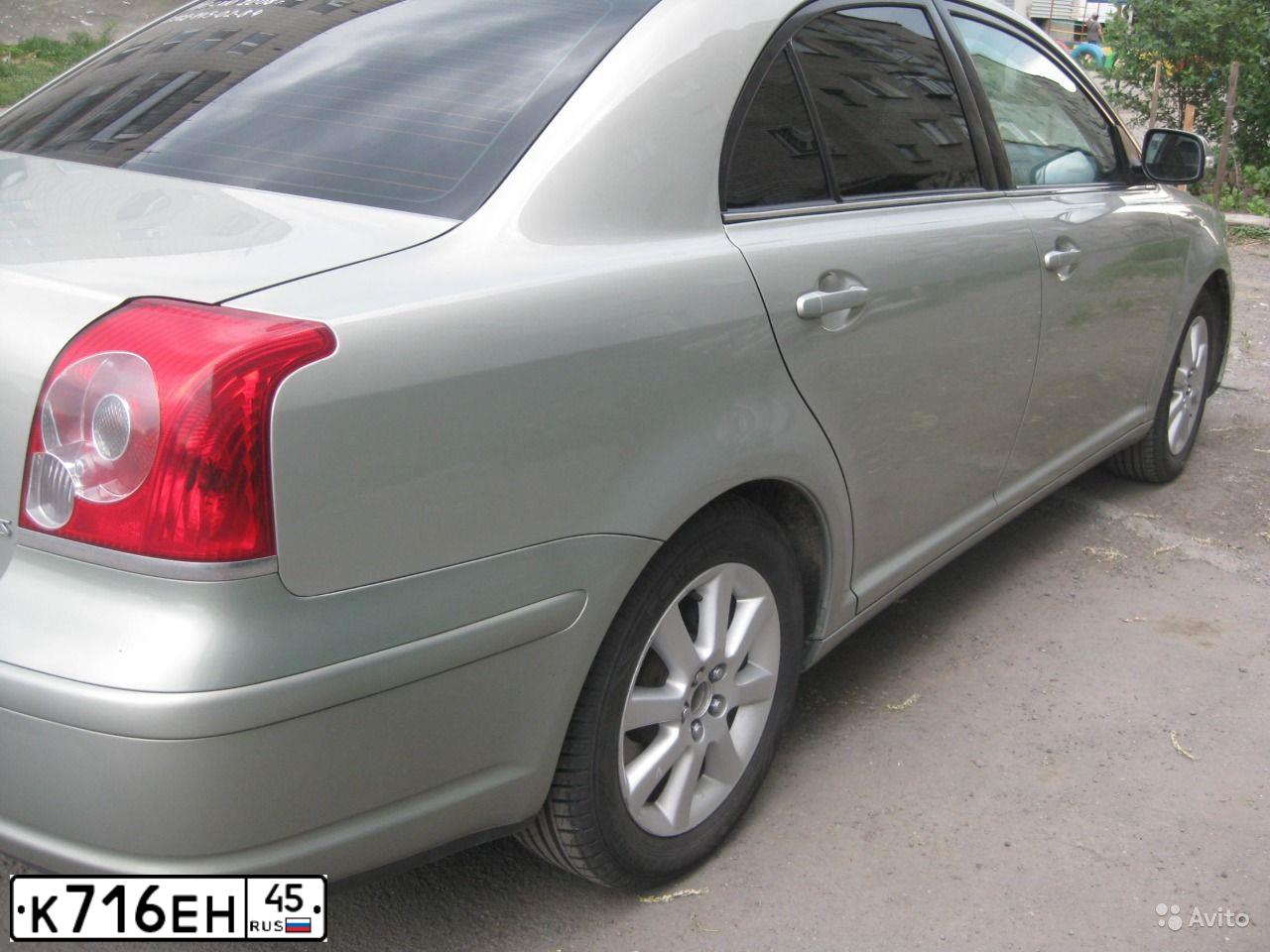 Фото автомобиля TOYOTA AVENSIS, 2008 — госномер К716ЕН45. Цвет: СВЕТЛО-ОЛИВКОВЫЙ