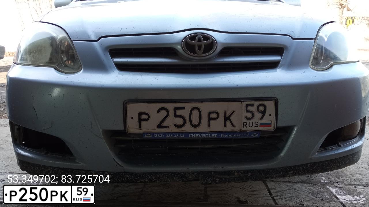 Фото автомобиля TOYOTA COROLLA, 2005 — госномер М667НК142. Цвет: СВЕТЛО-ГОЛУБОЙ