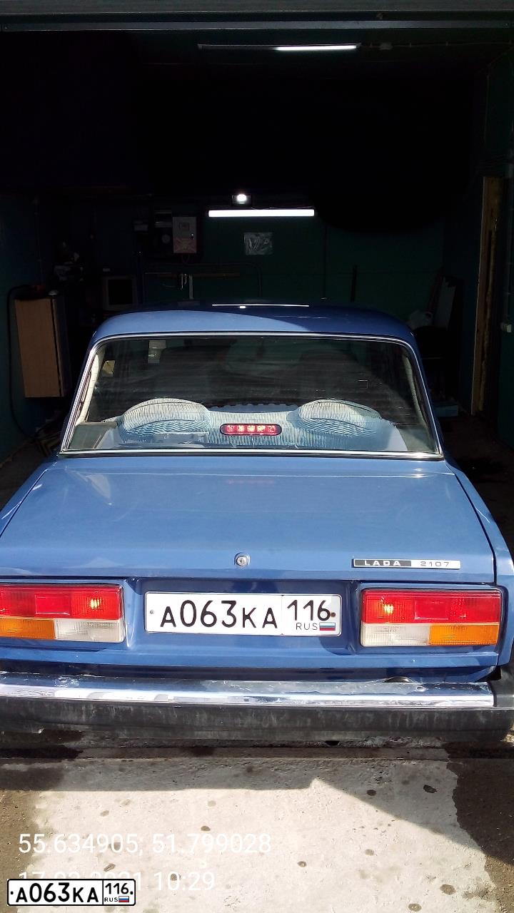 Фото автомобиля LADA 2107, 2007 — госномер А063КА116. Цвет: СИНИЙ