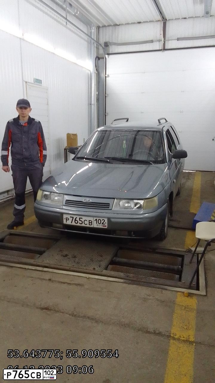 Фото автомобиля LADA 2111, 2008 — госномер Р765СВ102. Цвет: средний серо-зеленый металлик