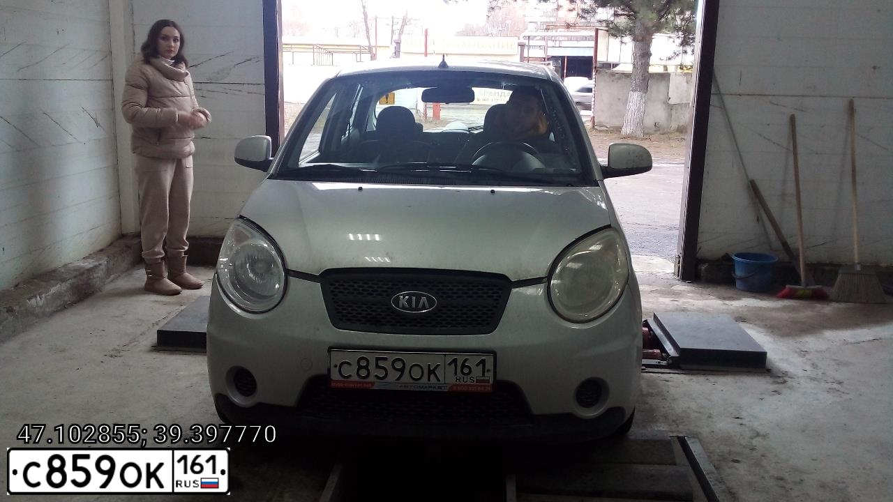 Фото автомобиля KIA PICANTO / MORNING, 2009 — госномер М322ЕР761. Цвет: СЕРЕБРИСТЫЙ