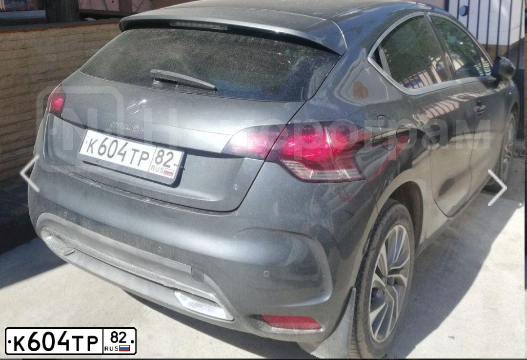 Фото автомобиля CITROEN DS4, 2013 — госномер К619СН161. Цвет: СЕРЫЙ