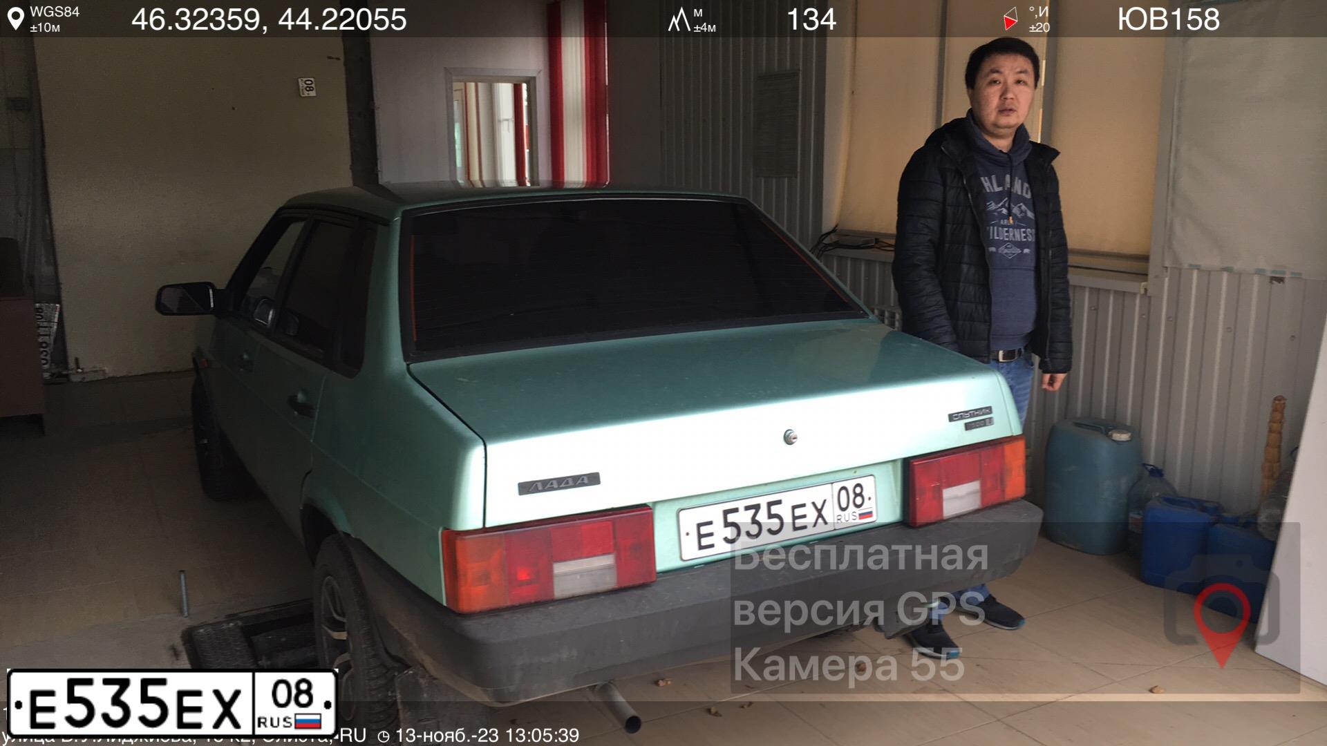 Фото автомобиля LADA 2109 SAMARA, 2003 — госномер Е535ЕХ08. Цвет: СЕРЕБ.СЕРО-ЗЕЛЕНЫЙ