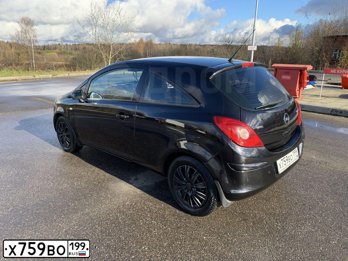 Фото автомобиля OPEL CORSA, 2008 — госномер Х600АВ250. Цвет: ЧЕРНЫЙ