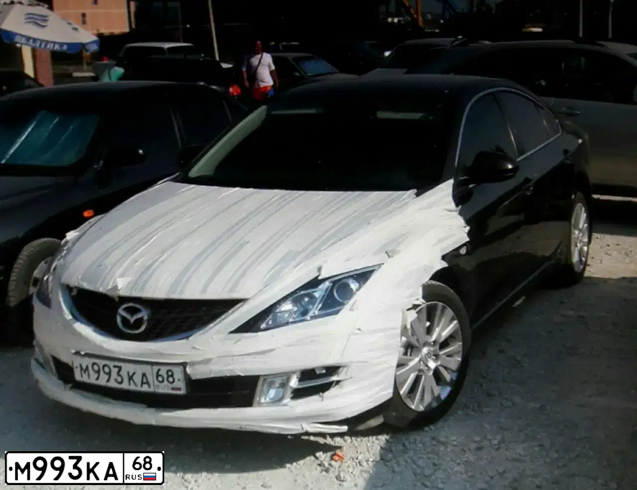 Фото автомобиля MAZDA A 6, 2007 — госномер М993КА68. Цвет: ТЕМНО-ВИШНЕВЫЙ
