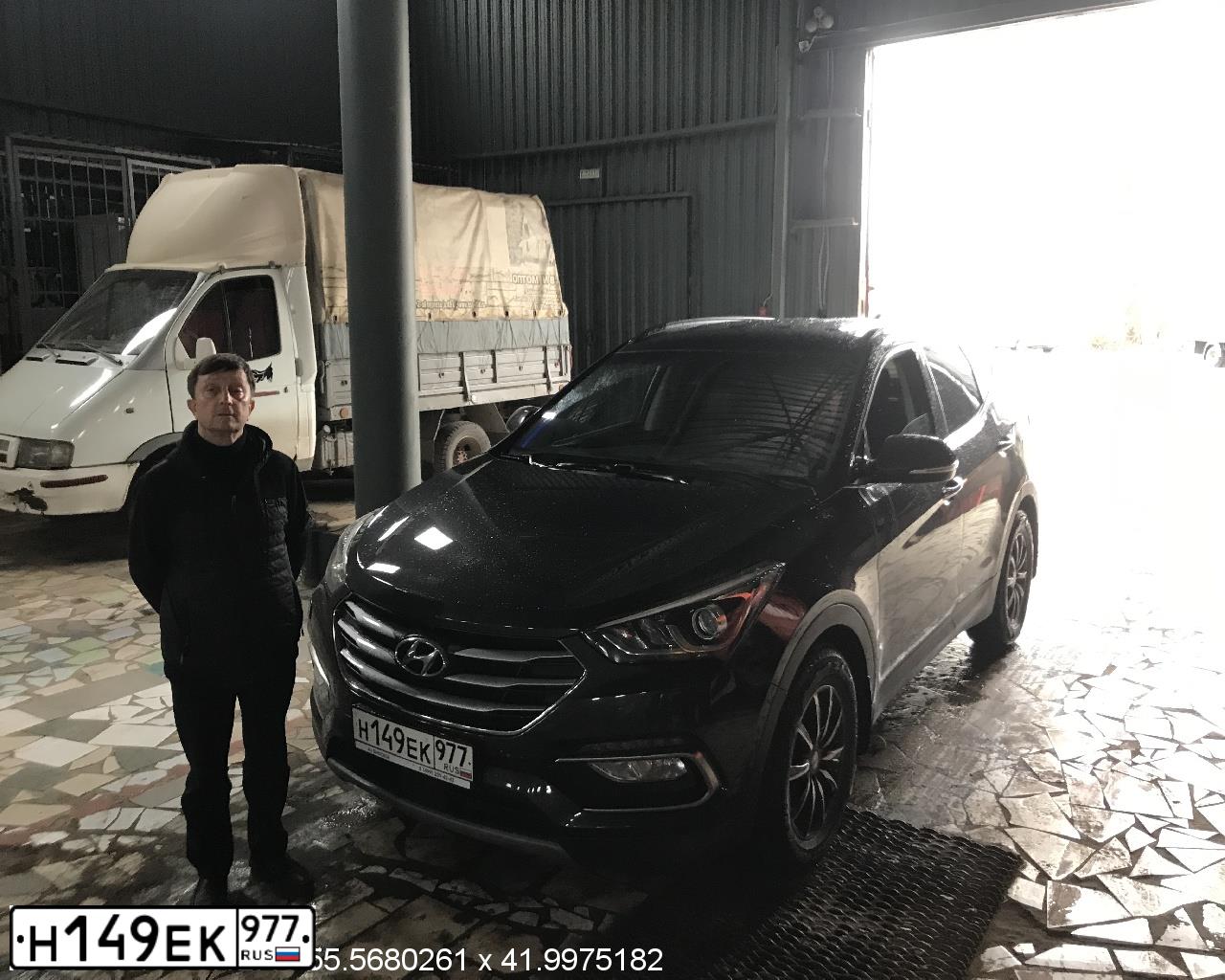 Фото автомобиля HYUNDAI SANTA FE, 2017 — госномер К790УР33. Цвет: КОРИЧНЕВЫЙ