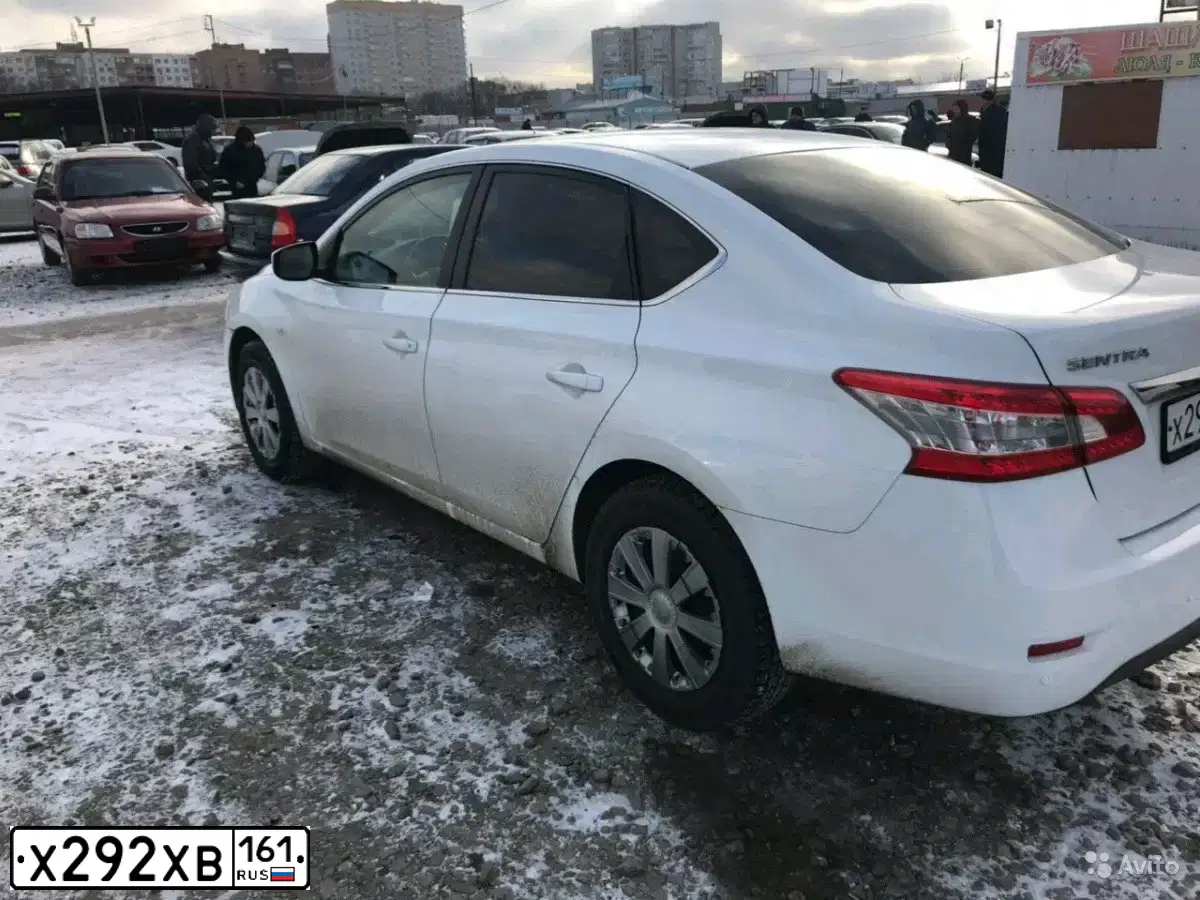 Фото автомобиля NISSAN SENTRA/LUCINO/, 2015 — госномер Х292ХВ161. Цвет: Белый