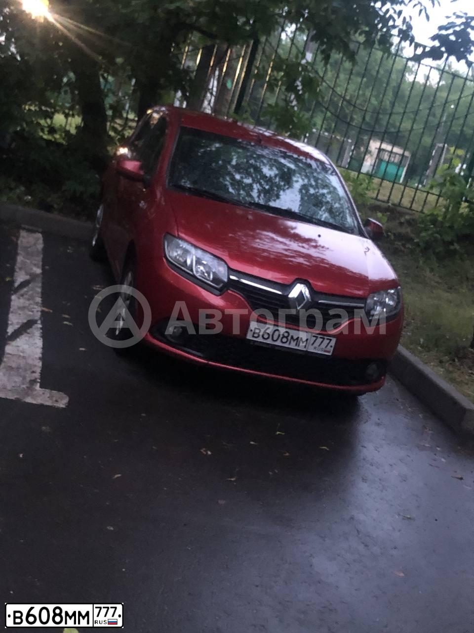Фото автомобиля RENAULT SANDERO, 2014 — госномер В608ММ777. Цвет: КРАСНЫЙ