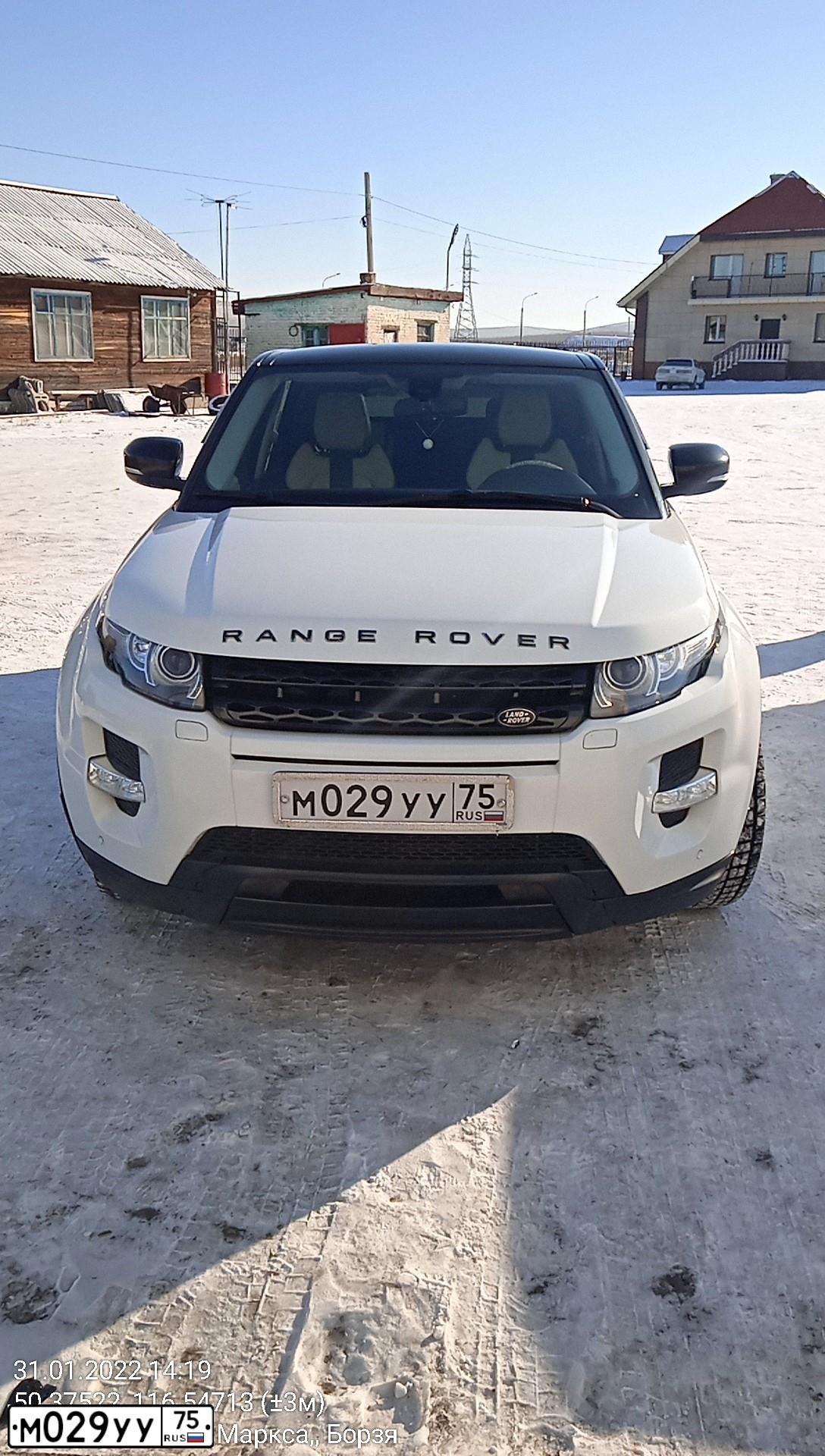 Фото автомобиля LANDROVER RANGE ROVER EVOQUE, 2013 — госномер Н505УА124. Цвет: ЯРКО - БЕЛЫЙ